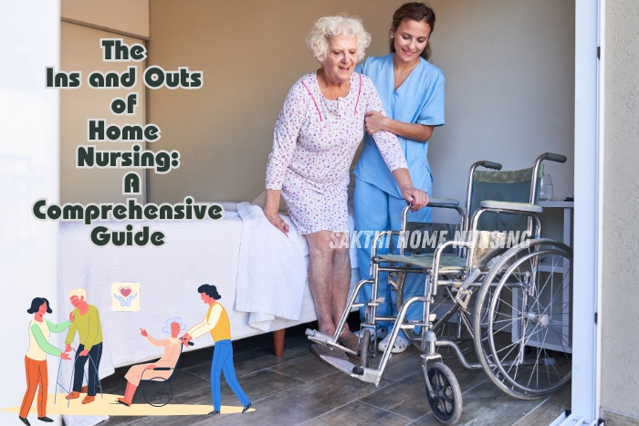 Comprehensive home nursing guide in Coimbatore by Sakthi Home Nursing. Nurse assisting an elderly woman with mobility, highlighting the personalized and compassionate care provided for home nursing services