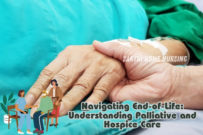 Compassionate palliative and hospice care provided by Sakthi Home Nursing Service in Coimbatore, supporting patients and families during end-of-life transitions with comfort and dignity