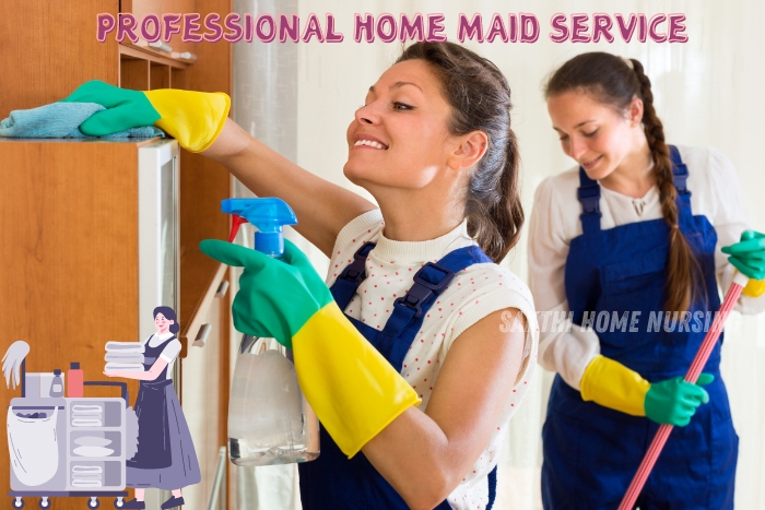 Professional home maid services in Coimbatore by Sakthi Home Nursing Service, offering reliable and efficient cleaning solutions for a sparkling and well-maintained home